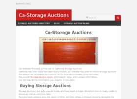 Storage Auctions in California Storage.